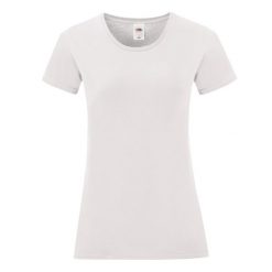Koszulka Damska Iconic Plain T-shirt. Białe bluzki damskie fruit of the loom, s, bez wzorów, sportowe, bez kołnierzyka, bez ramiączek. Za 45.99 zł.