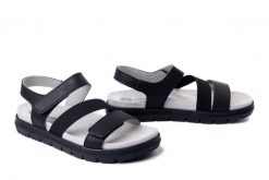 DR. BRINKMANN 710270-92 silber, sandały damskie. Szare sandały damskie Dr. Brinkmann, bez wzorów, ze skóry, bez obcasa, bez zapięcia. Za 280.42 zł.