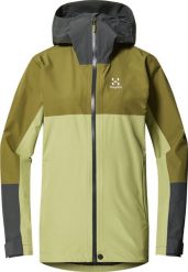 Kurtka przeciwdeszczowa damska Haglofs Finch Proof Jacket - green/olive green. Zielone kurtki sportowe damskie Mac in Sac, bez wzorów, bez ramiączek, bez kaptura. Za 808.66 zł.