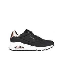 Buty Sportowe Damskie Skechers Uno Shimmer Away. Czarne obuwie sportowe damskie Skechers, bez wzorów, bez zapięcia, trekkingowe, Skechers Sport. Za 365.20 zł.