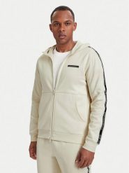 EA7 Emporio Armani Bluza 7M002197 AF10377 U1079 Beżowy jasny Regular Fit. Brązowe bluzy męskie EA7 Emporio Armani, m, bez wzorów, z bawełny, bez ramiączek, bez kaptura. Za 629.99 zł.