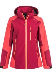 Kurtka przeciwdeszczowa damska Whistler Tyra. Czerwone kurtki sportowe damskie Whistler, bez wzorów, z materiału, bez ramiączek, bez kaptura. Za 291.99 zł.