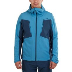 Kurtka softshell męska Fundango Rauris Softshell. Niebieskie kurtki męskie FUNDANGO, l, bez wzorów, z softshellu, bez kaptura, trekkingowe. Za 519.90 zł.