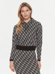Guess Bluza Gl Logo V4RQ13 KC2X2 Czarny Regular Fit. Czarne bluzy damskie Guess, l, z aplikacjami, z syntetyku, bez ramiączek, bez kaptura. Za 299.99 zł.