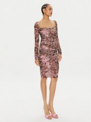 Pinko Sukienka codzienna Anfitrione 103300 A1Q2 Kolorowy Slim Fit. Sukienki damskie Pinko, na co dzień, m, bez wzorów, z syntetyku, bez kołnierzyka, bez ramiączek, proste. Za 819.99 zł.