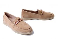 RIEKER REMONTE D2F00-62 beige, półbuty damskie. Brązowe półbuty damskie Rieker Remonte, bez wzorów, ze skóry, bez obcasa, na obcasie, bez zapięcia. Za 399.90 zł.