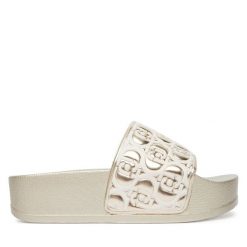 Klapki Liu Jo. Żółte klapki damskie Liu Jo, bez wzorów, bez obcasa, bez zapięcia. Za 279.99 zł.