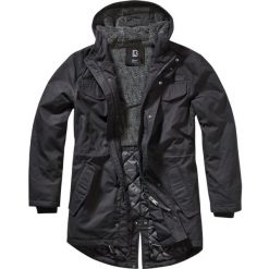 Parka Brandit Marsh Lake Teddy. Czarne parki męskie Brandit, xl, z aplikacjami, z futra, bez kołnierzyka, z kapturem. Za 540.05 zł.