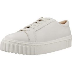 Buty CLARKS MAYHILL WALK Biały. Białe obuwie trekkingowe damskie Clarks, z materiału, bez zapięcia. Za 382.99 zł.