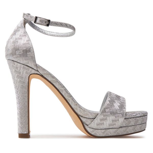 Sandały Menbur. Szare sandały damskie Menbur, bez wzorów, bez obcasa, na szpilce, bez zapięcia. Za 189.99 zł.