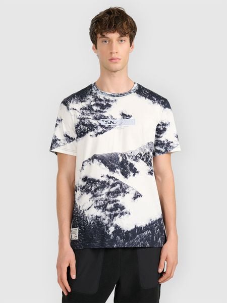 4F T-shirt regular z nadrukiem męski - czarny XXL. Czarne t-shirty męskie 4F, m, bez wzorów, z materiału, bez kołnierzyka, bez ramiączek. Za 79.99 zł.