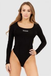 GUESS Czarne body z logo. Czarne body Guess, z aplikacjami. W wyprzedaży za 149.99 zł.