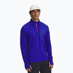 Bluza do biegania męska Under Armour Trail Run Quarter Zip. Czarne bluzy męskie Under Armour, m, bez wzorów, sportowe, bez ramiączek, bez kaptura. Za 199.99 zł.
