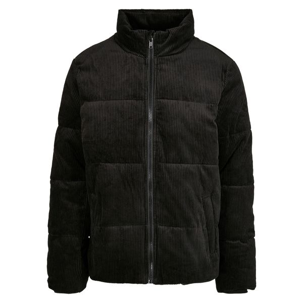 Kurtka Urban Classics boxy corduroy puffer. Czarne kurtki męskie Urban Classics, m, bez wzorów, z puchu, retro, bez kaptura. Za 408.00 zł.