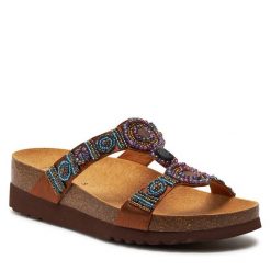 Klapki Scholl. Brązowe klapki damskie Scholl, bez wzorów, bez obcasa, bez zapięcia. Za 319.99 zł.