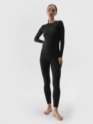 4F Bielizna termoaktywna bezszwowa (dół) damska - czarna M/L. Czarna bielizna sportowa damska 4F, l, bez wzorów, z elastanu. Za 149.99 zł.