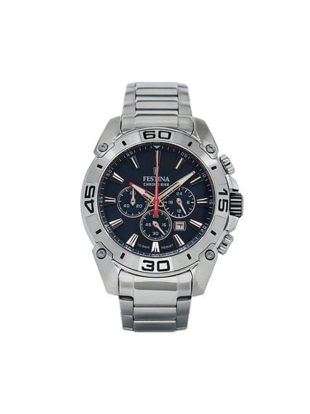 Festina Zegarek Chrono Bike '21 20543/4 Srebrny. Szare zegarki męskie Festina, bez wzorów, srebrne. Za 709.99 zł.