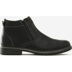 Czarne Botki Snyder. Czarne botki męskie Born2be, na zimę, bez wzorów, z futra, bez obcasa, bez zapięcia. Za 139.99 zł.