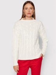 United Colors Of Benetton Sweter 1335D2467 Biały Regular Fit. Białe swetry nierozpinane damskie United Colors Of Benetton, m, bez wzorów, z wełny, bez kołnierzyka, bez ramiączek. Za 269.99 zł.
