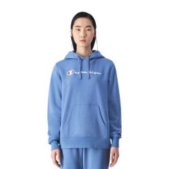 Bluza Damska BS099. Niebieskie bluzy damskie Champion, s, bez wzorów, bez ramiączek, bez kaptura. Za 333.99 zł.