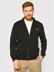 Lacoste Sweter AH1957 Czarny Classic Fit. Czarne swetry męskie Lacoste, m, bez wzorów, z bawełny, bez kołnierzyka, bez ramiączek. Za 629.99 zł.