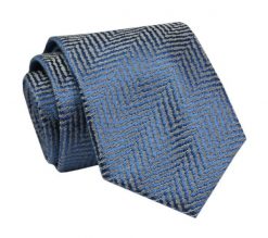 Elegancki, Klasyczny, Męski Krawat -ALTIES -Szaroniebieski, Jodełka. Niebieskie krawaty i muchy Alties, bez wzorów, z tkaniny, eleganckie. Za 49.00 zł.