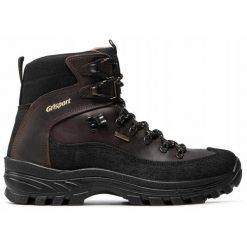 Buty trekkingowe dla mężczyzn Grisport. Brązowe trekkingi męskie Grisport, z materiału, za kostkę, bez zapięcia. Za 369.99 zł.