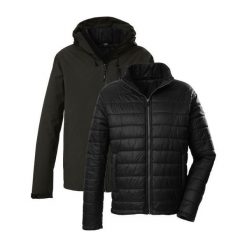 Kombinezon parka i puchówka Killtec KOW 95. Brązowe parki męskie KILLTEC, na jesień, bez wzorów, z puchu, bez kołnierzyka, bez kaptura. Za 677.50 zł.