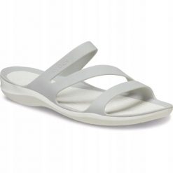 Klapki Dla Dorosłych Crocs Women's Swiftwater. Szare klapki damskie Crocs, bez wzorów, z materiału, bez zapięcia. Za 199.99 zł.
