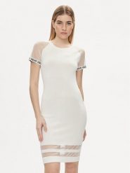 Liu Jo Sukienka codzienna TA4223 MS36L Biały Slim Fit. Białe sukienki damskie Liu Jo, na co dzień, l, bez wzorów, z wiskozy, bez kołnierzyka, bez ramiączek, proste. Za 699.99 zł.