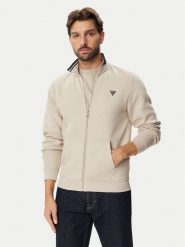 Guess Bluza M6BQ52 K6169 Beżowy Slim Fit. Brązowe bluzy męskie Guess, m, z aplikacjami, z syntetyku, bez ramiączek, bez kaptura. Za 369.99 zł.