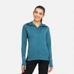 Bluza damska VIKING Birger Lady rozpinana z kapturem. Niebieskie bluzy damskie Viking, l, bez wzorów, z elastanu, sportowe, bez ramiączek, z kapturem. Za 349.90 zł.