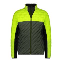 Kurtka puchowa CMP Unlimitech. Żółte kurtki męskie CMP, bez wzorów, z puchu, sportowe, bez kaptura. Za 594.50 zł.