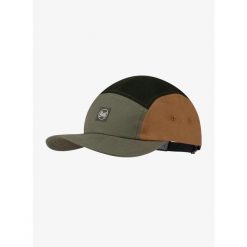 Czapka z daszkiem Buff 5 Panel Venture Cap - allvin khaki. Brązowe czapki damskie Buff, bez wzorów, sportowe. Za 129.99 zł.