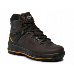 Buty trekkingowe męskie GRISPORT wysokie skóra. Brązowe buty zimowe męskie Grisport, bez wzorów, z materiału, za kostkę, bez obcasa, bez zapięcia. Za 489.00 zł.