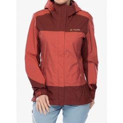 Kurtka przeciwdeszczowa damska Vaude Neyland 2.5L Jacket. Czerwone kurtki sportowe damskie Vaude, l, bez wzorów, z softshellu, bez ramiączek, bez kaptura, trekkingowe. Za 508.99 zł.