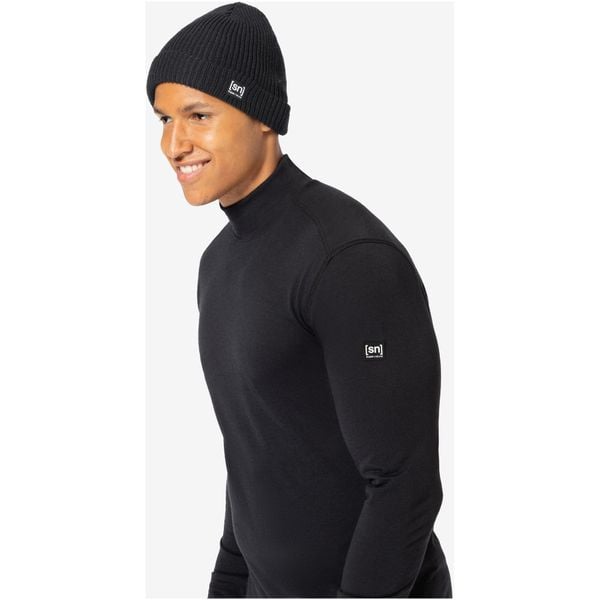 Czapka SUPER.NATURAL Riffler Beanie. Czarne czapki męskie super.natural, bez wzorów. Za 171.03 zł.