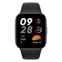 Zegarek smartwatch Redmi Watch 3. Czarne zegarki męskie Xiaomi, bez wzorów, plastikowe. W wyprzedaży za 464.80 zł.