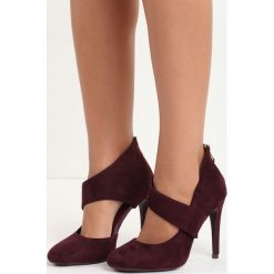 Bordowe Szpilki Effy. Czerwone szpilki damskie Born2be, bez wzorów, z okrągłym noskiem, bez obcasa, na szpilce, bez zapięcia. Za 39.99 zł.