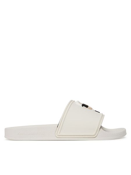 KARL LAGERFELD Klapki Kondo 2.0 KL80905A Biały. Białe klapki damskie KARL LAGERFELD, bez wzorów, z syntetyku, bez obcasa, bez zapięcia. Za 459.99 zł.