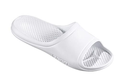 Beco Pure klapki unisex białe. Białe klapki damskie 47 Brand, bez wzorów, z materiału, bez zapięcia. Za 185.99 zł.