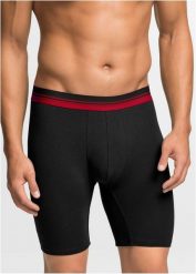 Długie bokserki o dopasowanym kroju z bawełną (2 pary). Niebieskie bokserki męskie bonprix, bez wzorów, z bawełny. Za 59.99 zł.