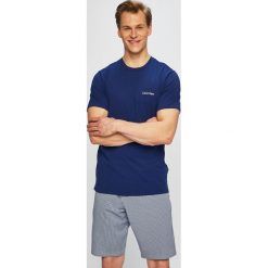 Calvin Klein Underwear - Piżama. Niebieskie piżamy męskie Calvin Klein Underwear, m, bez wzorów, z bawełny, bez kołnierzyka, bez ramiączek. W wyprzedaży za 219.90 zł.