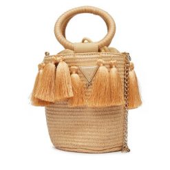 Torebka Guess. Brązowe torebki do ręki damskie Guess, z aplikacjami, bez dodatków. Za 269.99 zł.