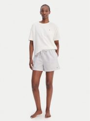 Tommy Hilfiger Piżama UW0UW06306 Biały Regular Fit. Białe piżamy damskie Tommy Hilfiger, bez wzorów, z bawełny, bez ramiączek. Za 259.99 zł.