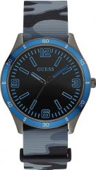 Zegarek Guess Zegarek męski Guess W1163G1 czarny. Czarne zegarki męskie Guess, z aplikacjami. Za 399.00 zł.