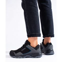 Buty trekkingowe damskie DK Waterproof szare czarne. Czarne obuwie trekkingowe damskie bez zapięcia. Za 260.45 zł.