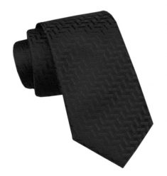 Elegancki Krawat Męski - Alties - Czarny, Faktura Materiału. Czarne krawaty i muchy Alties, bez wzorów, z tkaniny, eleganckie. Za 49.00 zł.