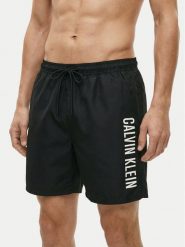 Calvin Klein Swimwear Szorty kąpielowe LV00N61047 Czarny Regular Fit. Czarne kąpielówki męskie Calvin Klein Swimwear, bez wzorów, z syntetyku. Za 289.99 zł.