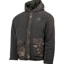 Bluza Męska Wędkarska Nash Zero Tolerance Sherpa Fleece Hoody. Brązowe bluzy męskie Nash, m, bez wzorów, sportowe, bez ramiączek, bez kaptura. Za 539.99 zł.